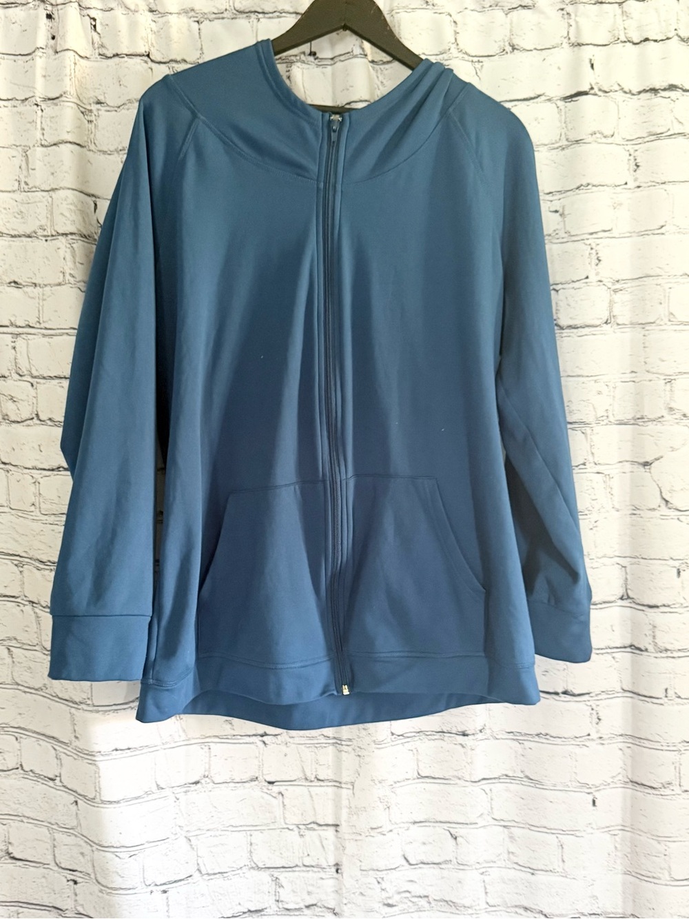 Everyday Zip-Front Hoodie in Slate Blue